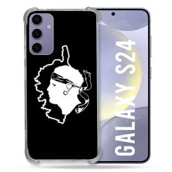Coque Renforcée En Verre Trempé Pour Samsung Galaxy S24 Voyage Corse Noir