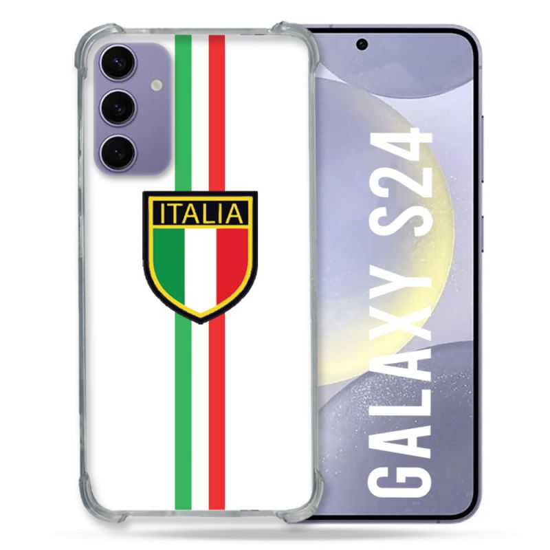 Coque Renforcée En Verre Trempé Pour Samsung Galaxy S24 Voyage Italie 3 Blanc