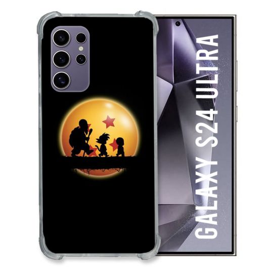 Coque Renforcée En Verre Trempé Pour Samsung Galaxy S24 Ultra Manga Dragon Ball Vintage