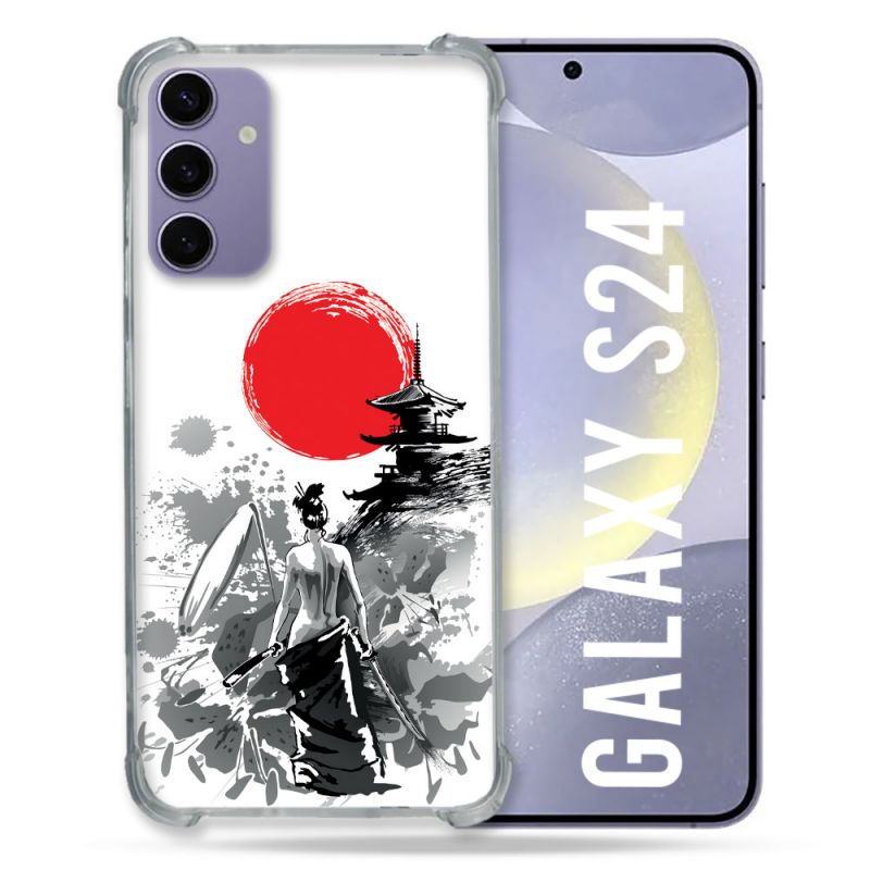 Coque Renforcée En Verre Trempé Pour Samsung Galaxy S24 Voyage Japon Femme