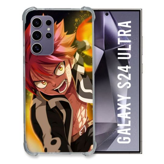 Coque Renforcée En Verre Trempé Pour Samsung Galaxy S24 Ultra Manga Fairy Tail Natsu