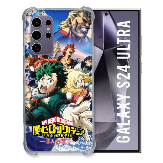 Coque Renforcée En Verre Trempé Pour Samsung Galaxy S24 Ultra Manga My Hero Academia Affiche