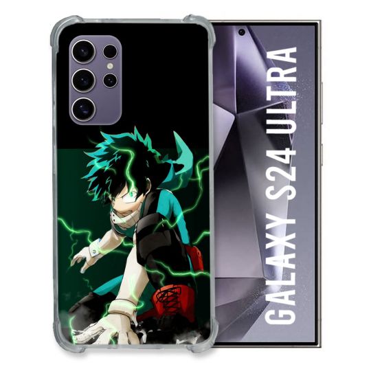 Coque Renforcée En Verre Trempé Pour Samsung Galaxy S24 Ultra Manga My Hero Academia Deku