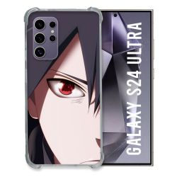 Coque Renforcée En Verre Trempé Pour Samsung Galaxy S24 Ultra Manga Naruto Sasuke visage