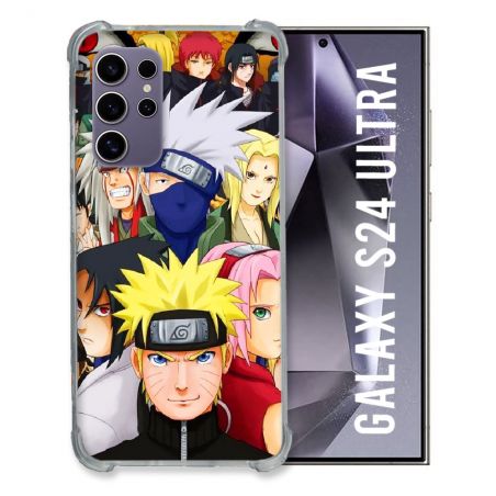 Coque Renforcée En Verre Trempé Pour Samsung Galaxy S24 Ultra Manga Naruto Team