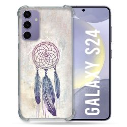 Coque Renforcée En Verre Trempé Pour Samsung Galaxy S24 Zen Attrape Reve Blanc