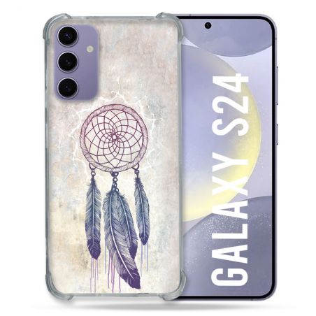 Coque Renforcée En Verre Trempé Pour Samsung Galaxy S24 Zen Attrape Reve Blanc