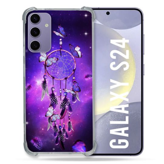 Coque Renforcée En Verre Trempé Pour Samsung Galaxy S24 Zen Attrape Reve Papillon