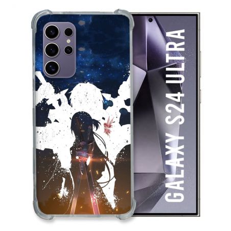 Coque Renforcée En Verre Trempé Pour Samsung Galaxy S24 Ultra Manga SAO sword Art Online Asuna