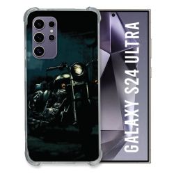 Coque Renforcée En Verre Trempé Pour Samsung Galaxy S24 Ultra Moto Harley Vintage