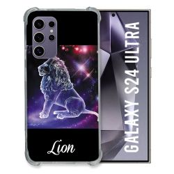 Coque Renforcée En Verre Trempé Pour Samsung Galaxy S24 Ultra Signe Zodiaque 2 Lion