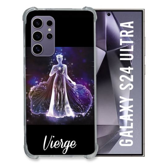 Coque Renforcée En Verre Trempé Pour Samsung Galaxy S24 Ultra Signe Zodiaque 2 Vierge