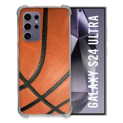 Coque Renforcée En Verre Trempé Pour Samsung Galaxy S24 Ultra Sport Ballon Basket