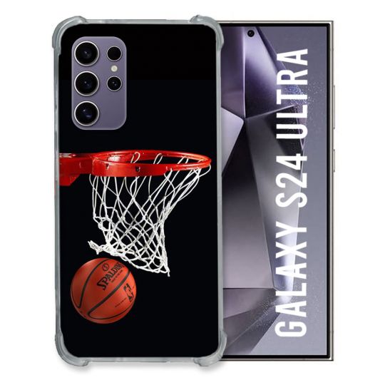 Coque Renforcée En Verre Trempé Pour Samsung Galaxy S24 Ultra Sport Basket Panier