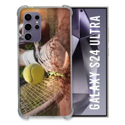 Coque Renforcée En Verre Trempé Pour Samsung Galaxy S24 Ultra Sport Tennis Glissade