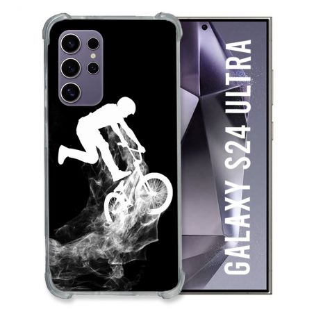 Coque Renforcée En Verre Trempé Pour Samsung Galaxy S24 Ultra Sport VTT Noir