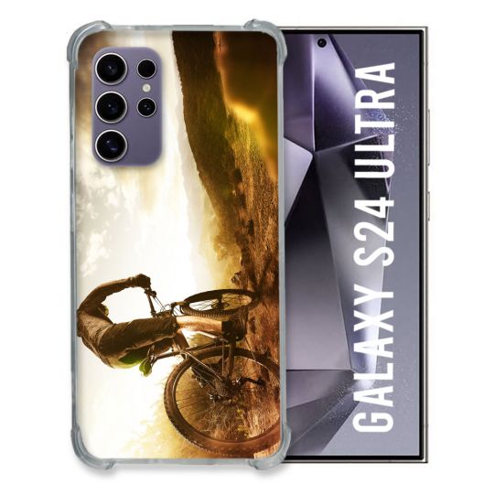Coque Renforcée En Verre Trempé Pour Samsung Galaxy S24 Ultra Sport VTT Soleil