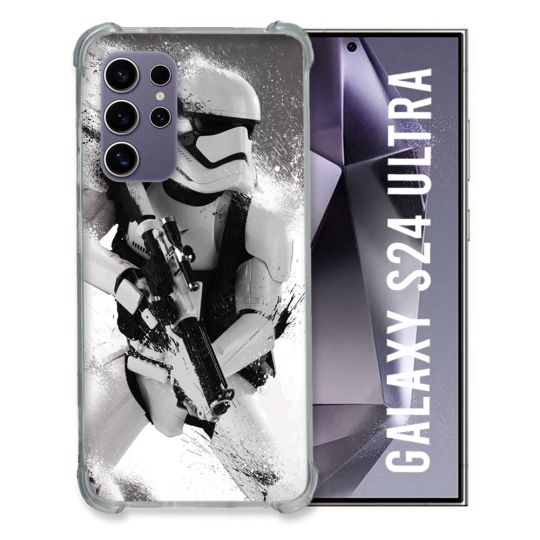 Coque Renforcée En Verre Trempé Pour Samsung Galaxy S24 Ultra Star Wars - Trooper