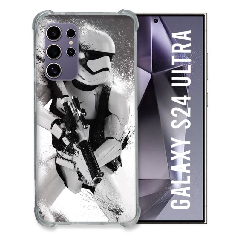 Coque Renforcée En Verre Trempé Pour Samsung Galaxy S24 Ultra Star Wars - Trooper
