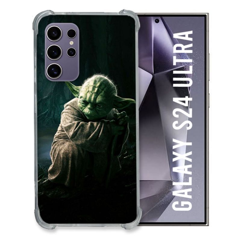 Coque Renforcée En Verre Trempé Pour Samsung Galaxy S24 Ultra Star Wars - Yoda sombre