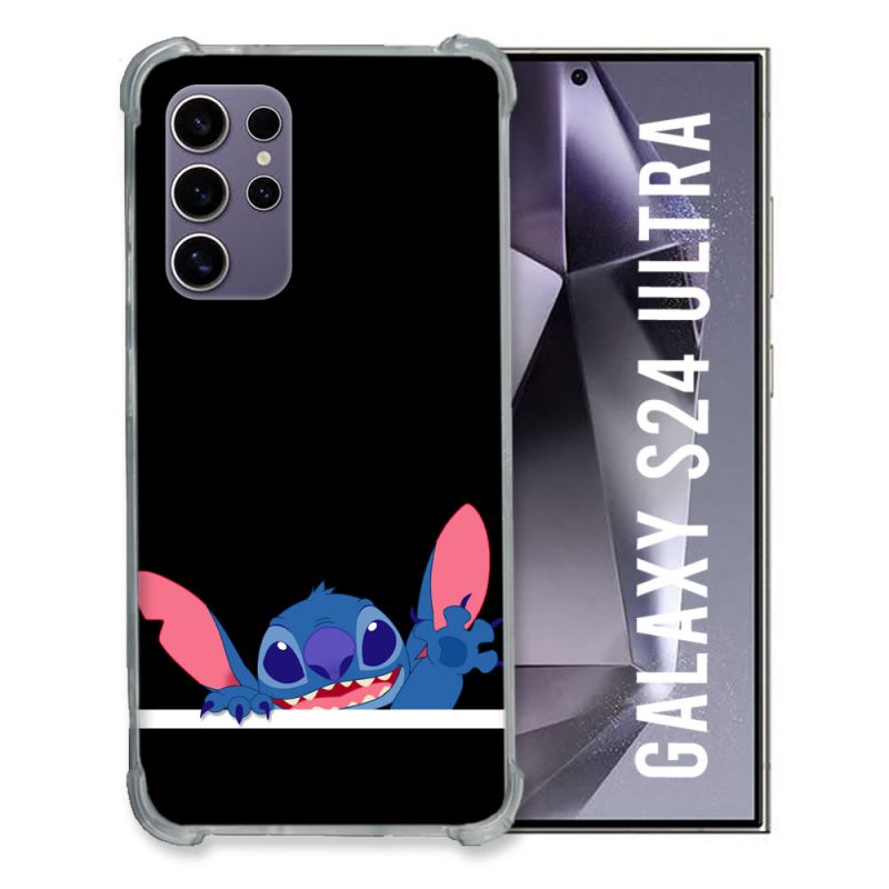Coque Renforcée En Verre Trempé Pour Samsung Galaxy S24 Ultra Stitch Noir