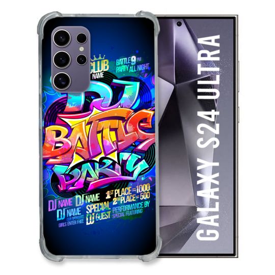 Coque Renforcée En Verre Trempé Pour Samsung Galaxy S24 Ultra Street Art Rap