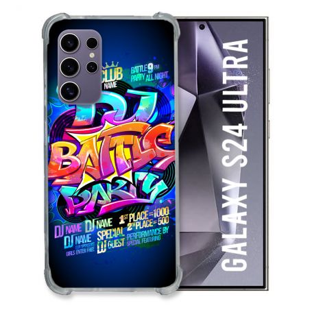 Coque Renforcée En Verre Trempé Pour Samsung Galaxy S24 Ultra Street Art Rap