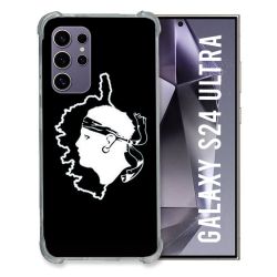 Coque Renforcée En Verre Trempé Pour Samsung Galaxy S24 Ultra Voyage Corse Noir