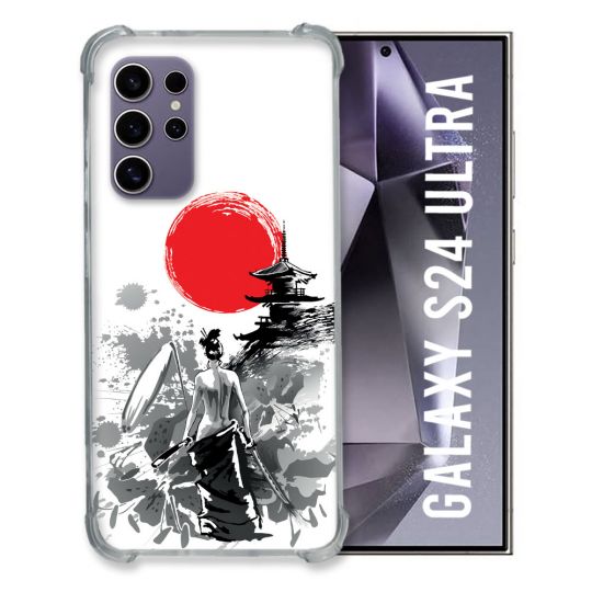 Coque Renforcée En Verre Trempé Pour Samsung Galaxy S24 Ultra Voyage Japon Femme