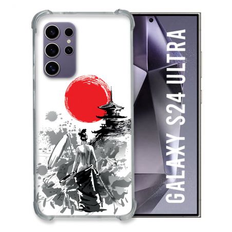 Coque Renforcée En Verre Trempé Pour Samsung Galaxy S24 Ultra Voyage Japon Femme