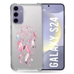 Coque Transparente Pour Samsung Galaxy S24 Attrape Reve Rose