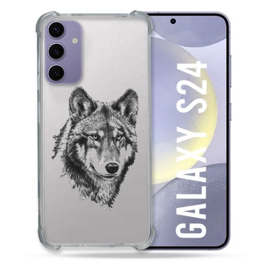 Coque Transparente Pour Samsung Galaxy S24 Loup