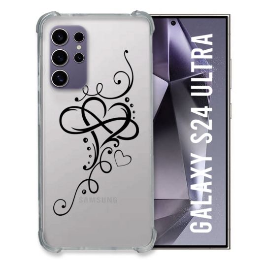 Coque Transparente Pour Samsung Galaxy S24 Ultra Cœur infini