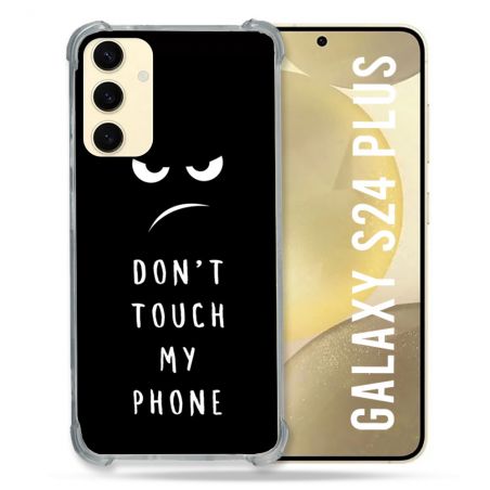 Coque Renforcée En Verre Trempé Pour Samsung Galaxy S24 Plus Humour Don't Touch