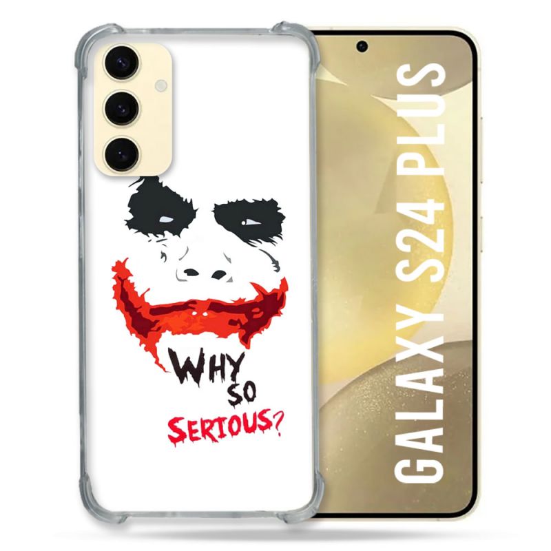 Coque Renforcée En Verre Trempé Pour Samsung Galaxy S24 Plus Joker Blanc