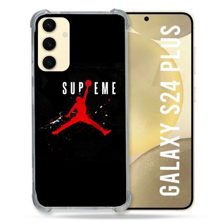 Coque Renforcée En Verre Trempé Pour Samsung Galaxy S24 Plus Jordan Supreme Noir