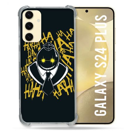 Coque Renforcée En Verre Trempé Pour Samsung Galaxy S24 Plus Manga Assassination Classroom Kuro Noir