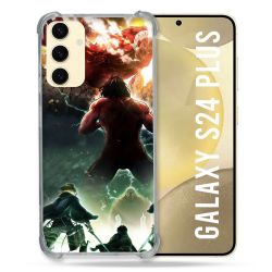 Coque Renforcée En Verre Trempé Pour Samsung Galaxy S24 Plus Manga Attaque Titans Combat