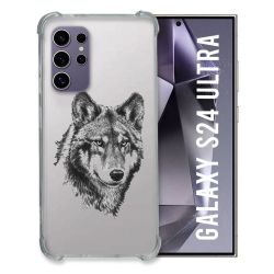 Coque Transparente Pour Samsung Galaxy S24 Ultra Loup