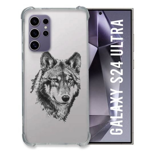 Coque Transparente Pour Samsung Galaxy S24 Ultra Loup
