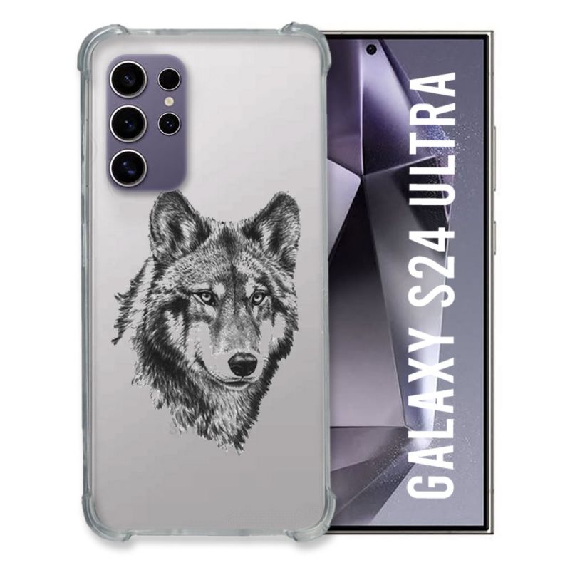 Coque Transparente Pour Samsung Galaxy S24 Ultra Loup