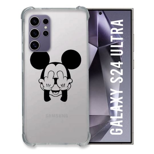 Coque Transparente Pour Samsung Galaxy S24 Ultra Mickey doigt