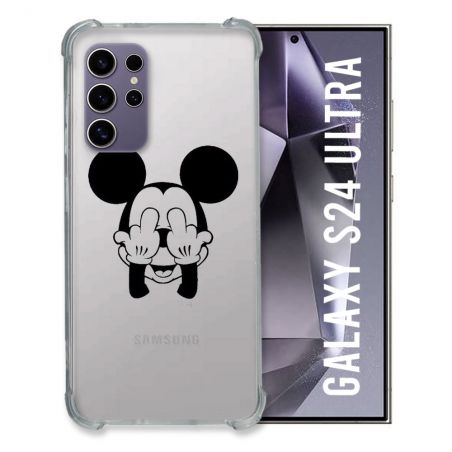 Coque Transparente Pour Samsung Galaxy S24 Ultra Mickey doigt