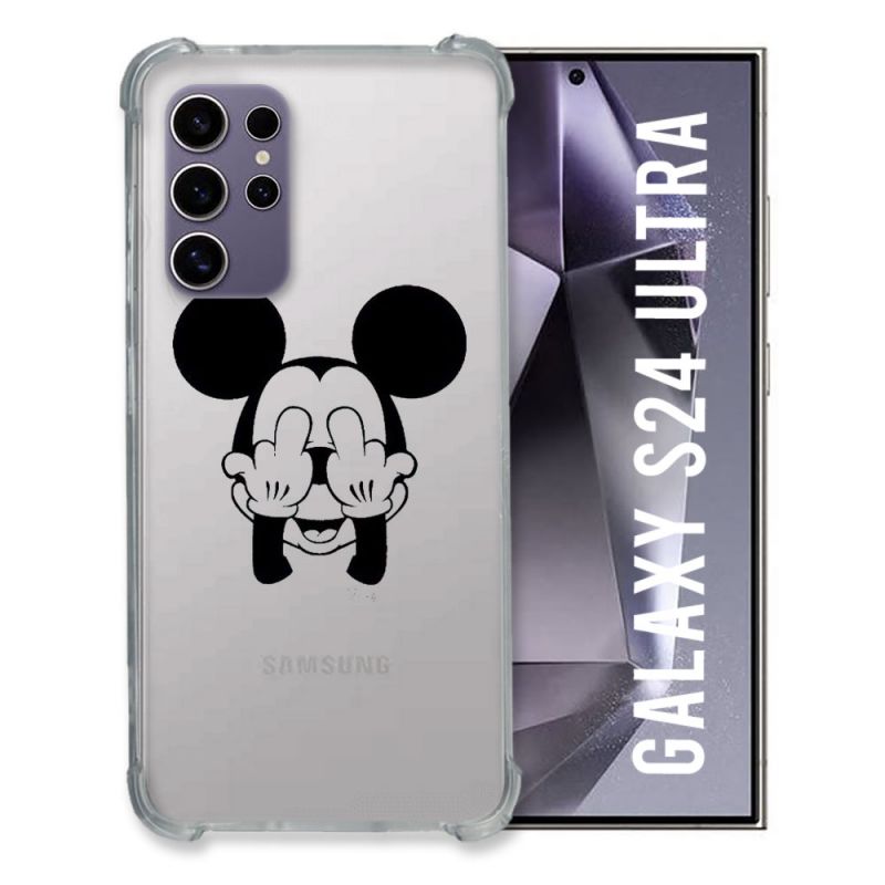 Coque Transparente Pour Samsung Galaxy S24 Ultra Mickey doigt