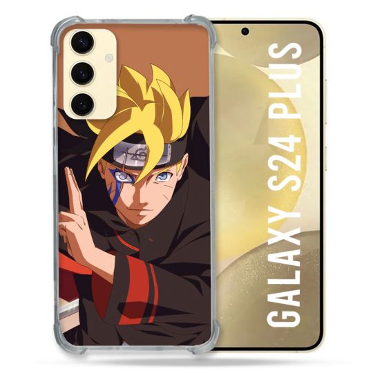 Coque Renforcée En Verre Trempé Pour Samsung Galaxy S24 Plus Manga Boruto Signe