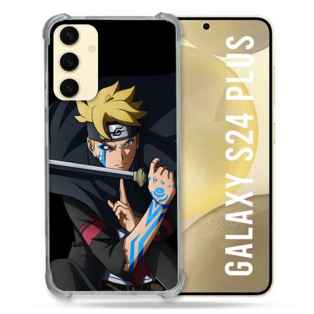 Coque Renforcée En Verre Trempé Pour Samsung Galaxy S24 Plus Manga Boruto Tatouage