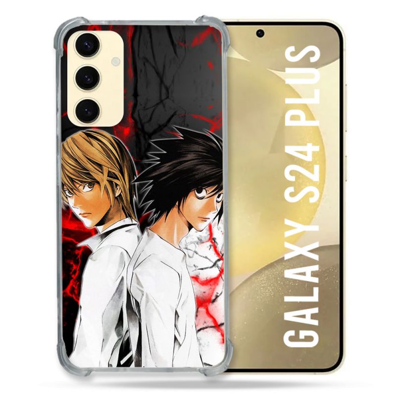 Coque Renforcée En Verre Trempé Pour Samsung Galaxy S24 Plus Manga Death Note Duo
