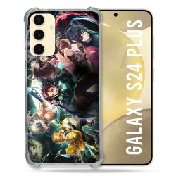 Coque Renforcée En Verre Trempé Pour Samsung Galaxy S24 Plus Manga Demon Slayer Groupe