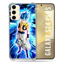 Coque Renforcée En Verre Trempé Pour Samsung Galaxy S24 Plus Manga Dragon Ball Gogeta Lumiere