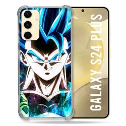 Coque Renforcée En Verre Trempé Pour Samsung Galaxy S24 Plus Manga Dragon Ball Gogeta Visage